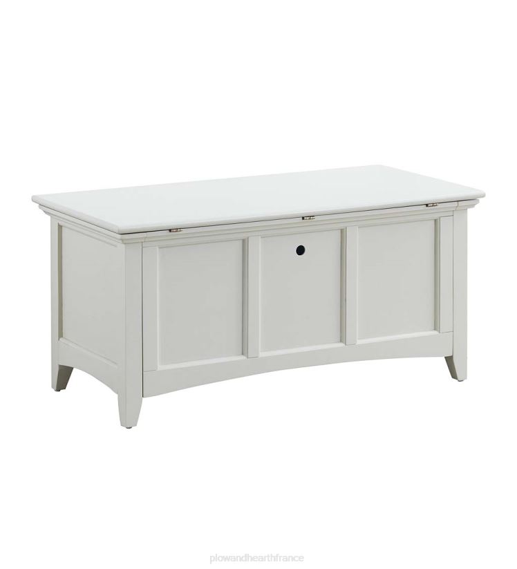 Plow & Hearth meubles coffre/console de rangement à panneaux articulés - ivoire antique 0BNZ2080