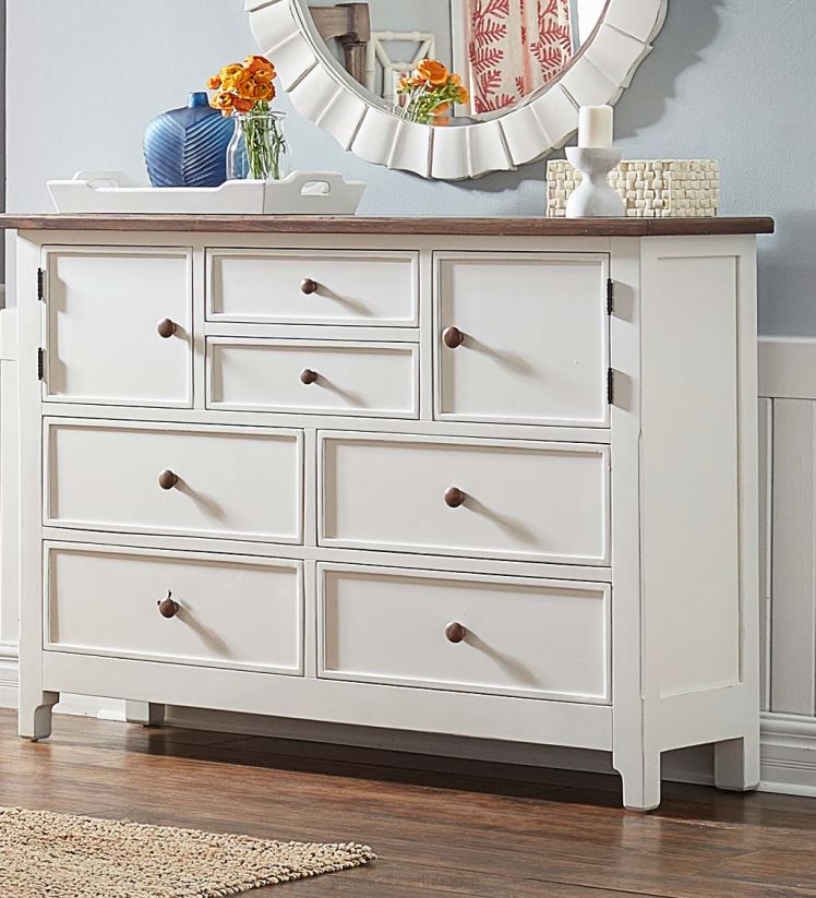 Plow & Hearth meubles laurel ridge farmhouse collection fletcher double coffre - cacao 0BNZ2085