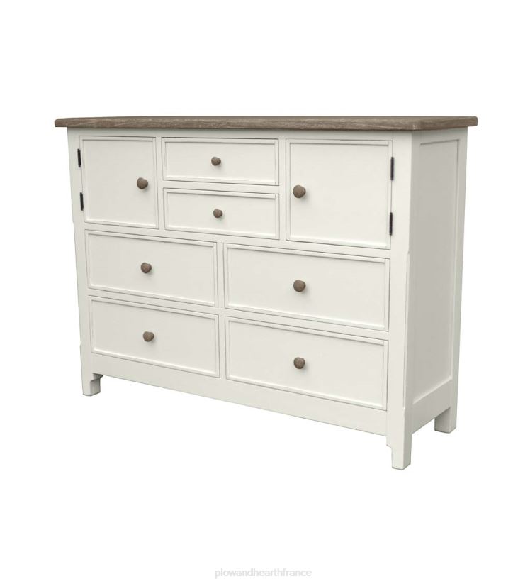 Plow & Hearth meubles laurel ridge farmhouse collection fletcher double coffre - cacao 0BNZ2085