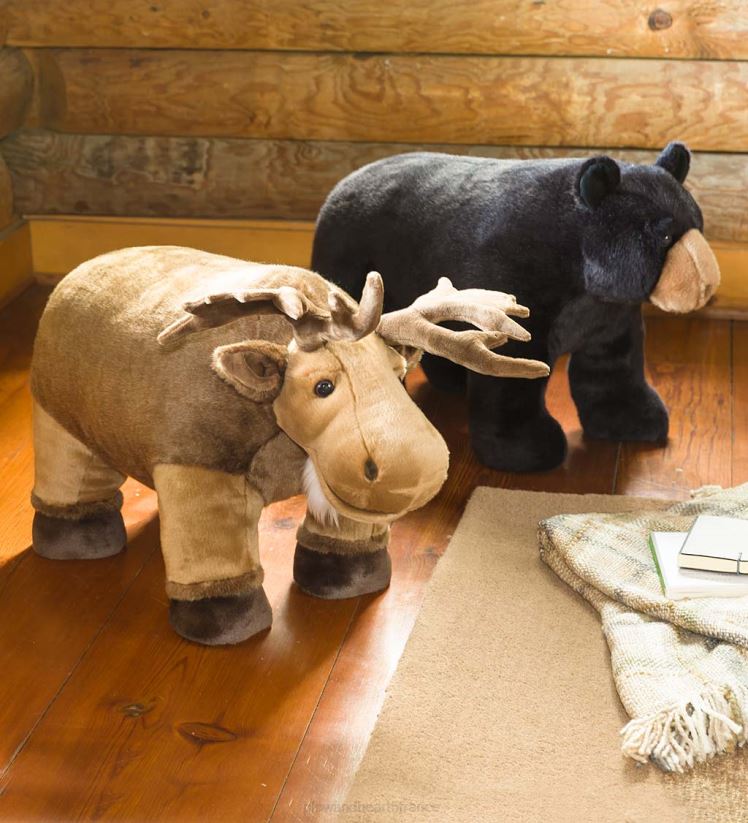 Plow & Hearth meubles repose-pieds ours noir 0BNZ2094