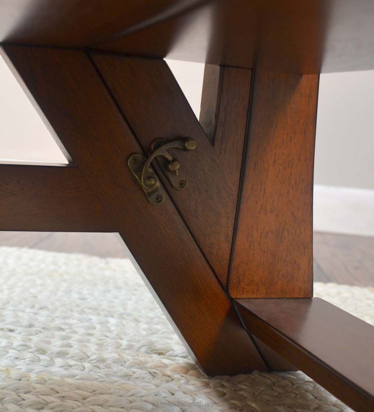 Plow & Hearth meubles reproduction parawood chaise échelle convertible ben franklin - châtaignier 0BNZ2095