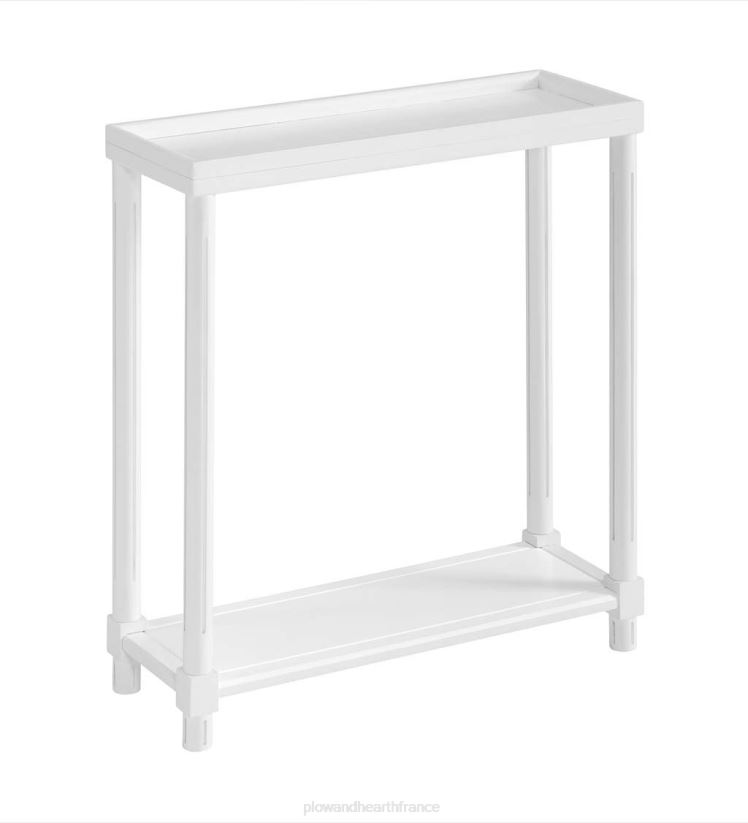 Plow & Hearth meubles Allison Slim tables d'appoint en bois, lot de 2 - blanc 0BNZ1986