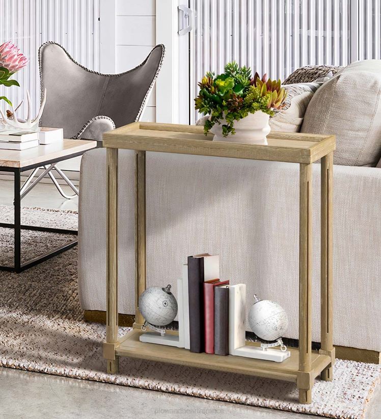 Plow & Hearth meubles Allison Slim tables d'appoint en bois, lot de 2 - blanc 0BNZ1986