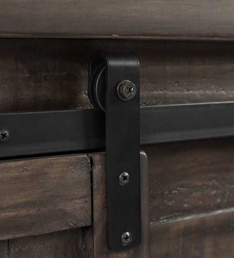 Plow & Hearth meubles Armoire de rangement en bois à porte de grange Cape Charles avec finition bois de grange - bois de grange 0BNZ1993