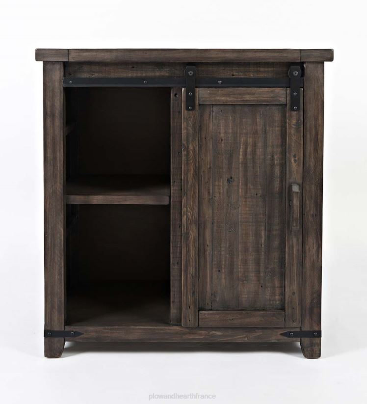 Plow & Hearth meubles Armoire de rangement en bois à porte de grange Cape Charles avec finition bois de grange - bois de grange 0BNZ1993