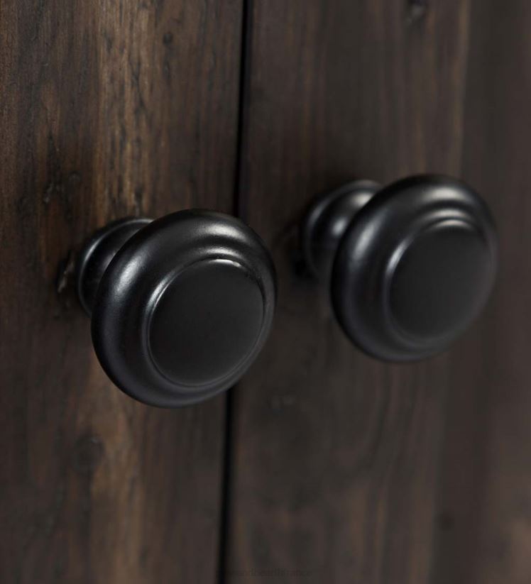 Plow & Hearth meubles Table basse/cocktail en bois de grange récupéré Cape Charles avec portes de grange coulissantes - bois de grange 0BNZ2018