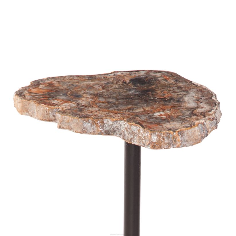 Plow & Hearth meubles Table d'appoint en bois pétrifié Henrietta 0BNZ2014