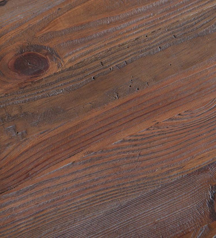 Plow & Hearth meubles banc/table de ruisseau profond avec structure en métal et bois rustique 0BNZ1975