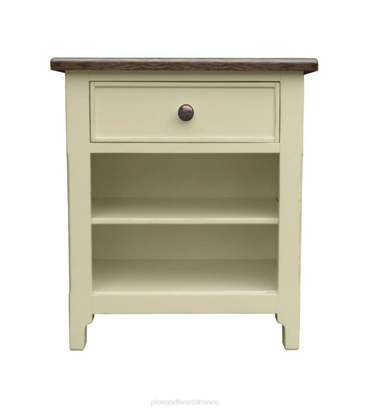 Plow & Hearth meubles commode de chevet Fletcher de la collection Farmhouse de Laurel Ridge - cacao 0BNZ2008