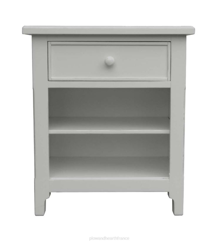 Plow & Hearth meubles commode de chevet Fletcher de la collection Farmhouse de Laurel Ridge - cacao 0BNZ2008