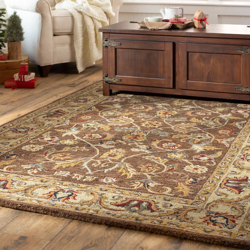 Plow & Hearth meubles table basse/banc en bois de glacière Portland avec quincaillerie réplique - noyer 0BNZ1984