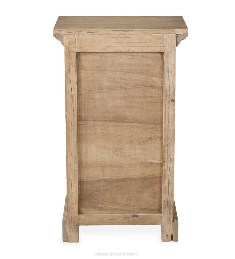 Plow & Hearth meubles table d'appoint promenade en bois d'hévéa avec porte à volets 0BNZ2009