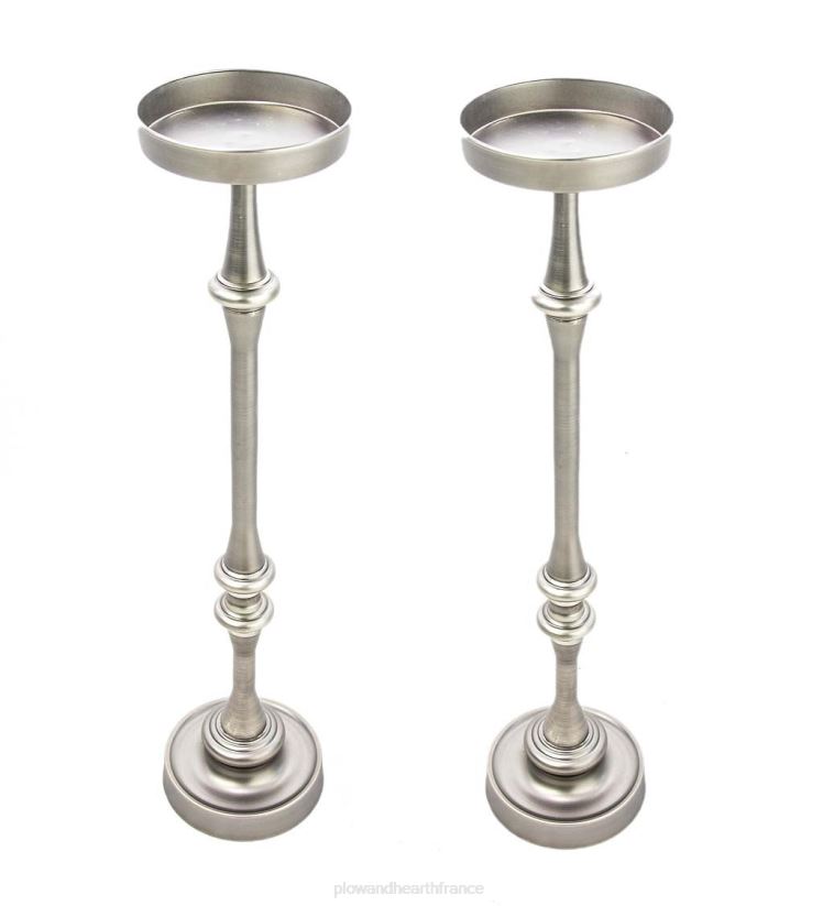 Plow & Hearth meubles tables à martini, lot de 2 - argent antique 0BNZ2022