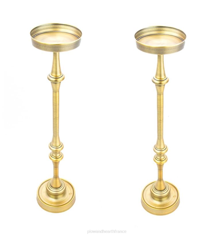 Plow & Hearth meubles tables à martini, lot de 2 - argent antique 0BNZ2022