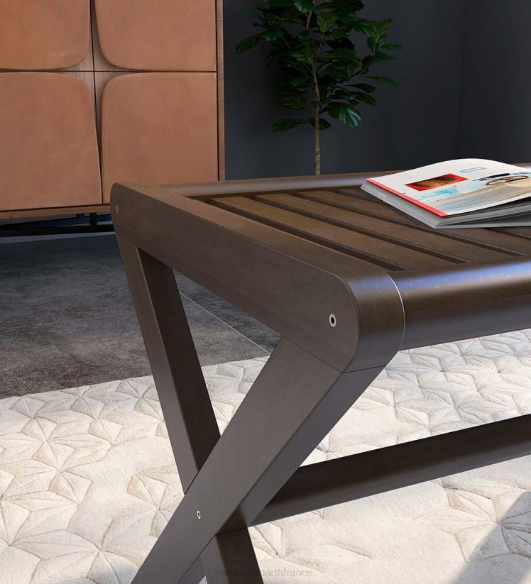 Plow & Hearth meubles tabouret/banc en bois de ferme moderne - expresso 0BNZ2003