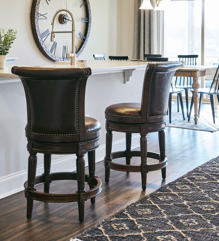 Plow & Hearth meubles Chapman siège pivotant à dossier haut tabourets de bar et de comptoir 0BNZ2048