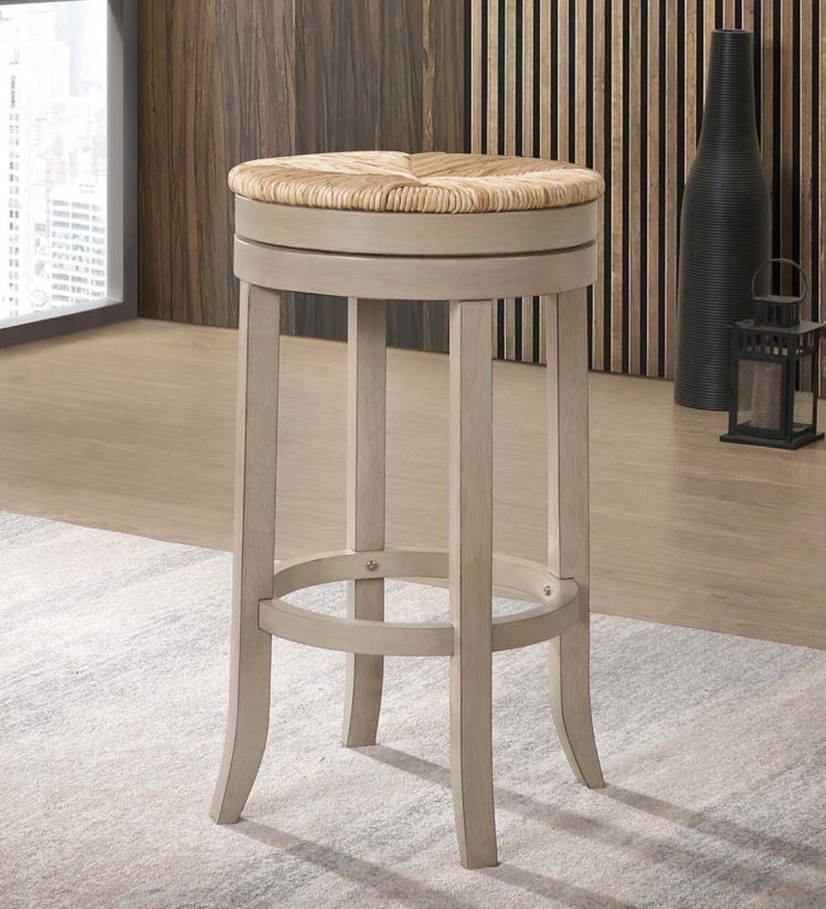 Plow & Hearth meubles Tabouret de bar pivotant à siège rond en jonc de 30