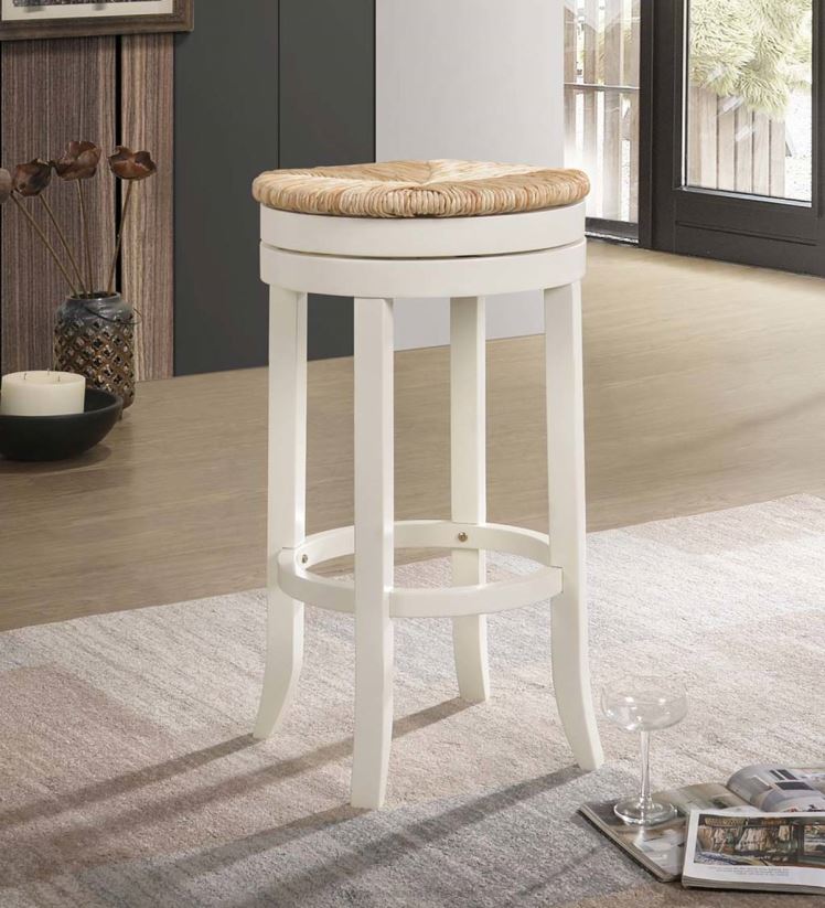 Plow & Hearth meubles Tabouret de bar pivotant à siège rond en jonc de 30