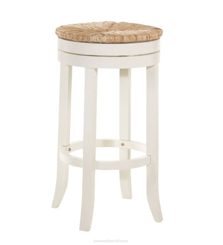 Plow & Hearth meubles Tabouret de bar pivotant à siège rond en jonc de 30