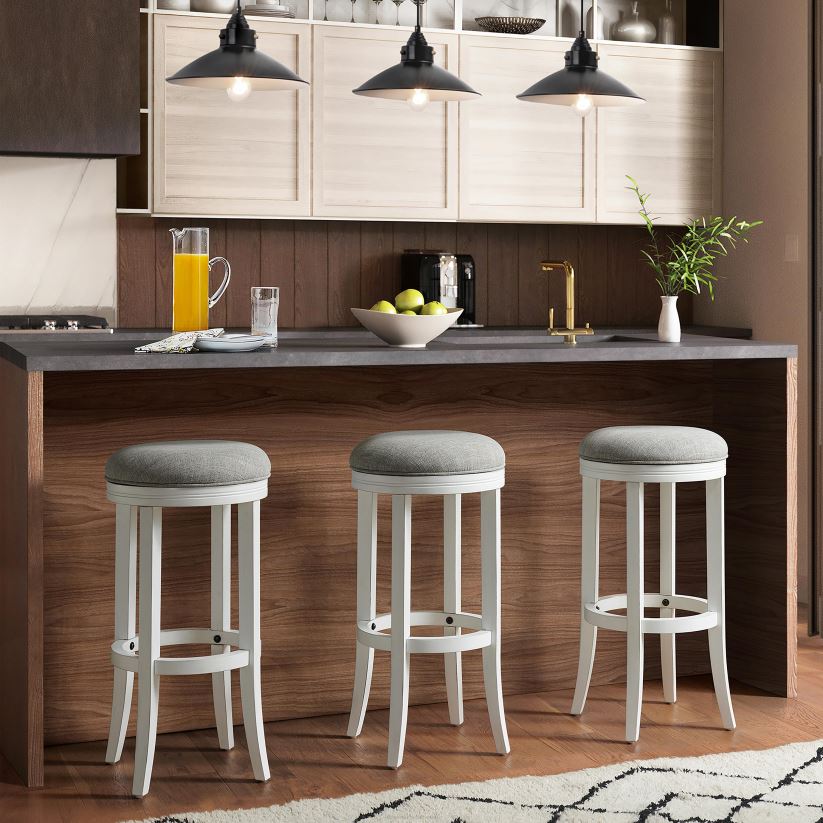 Plow & Hearth meubles Tabouret de bar à siège pivotant haut callie - blanc 0BNZ2058