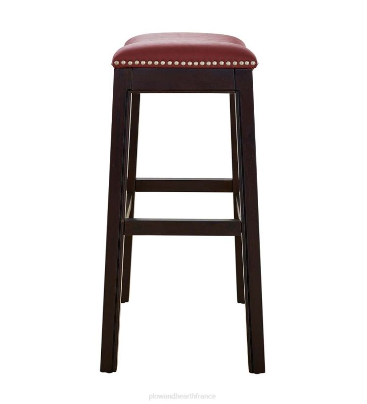 Plow & Hearth meubles tabouret de bar avec siège en selle lena - beige 0BNZ2052