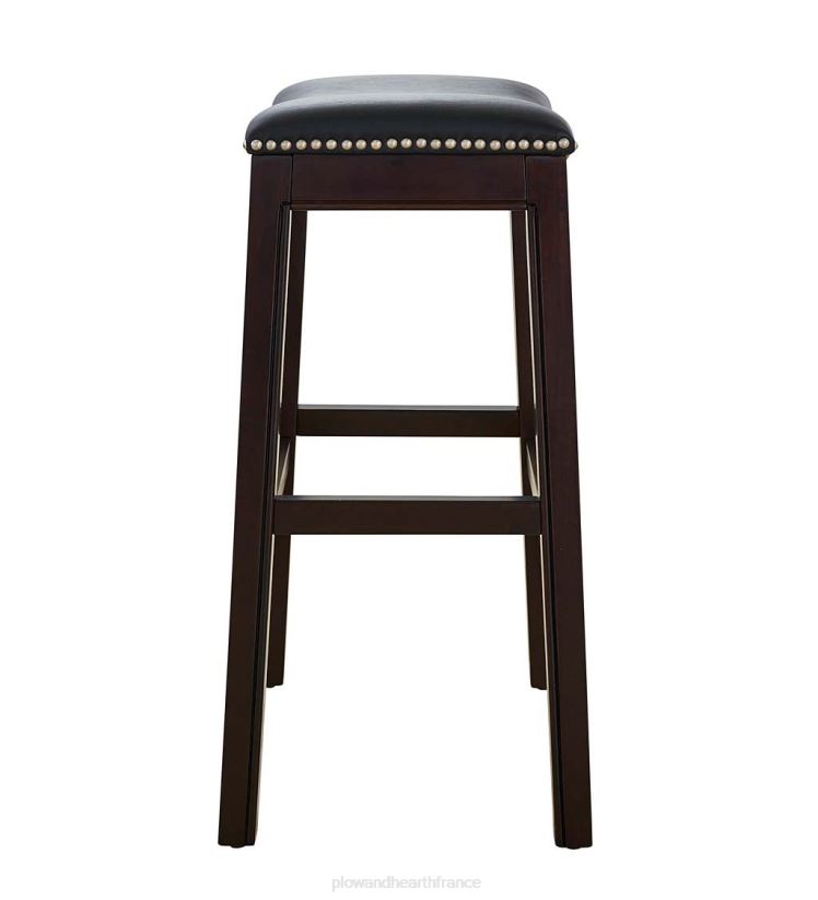 Plow & Hearth meubles tabouret de bar avec siège en selle lena - beige 0BNZ2052