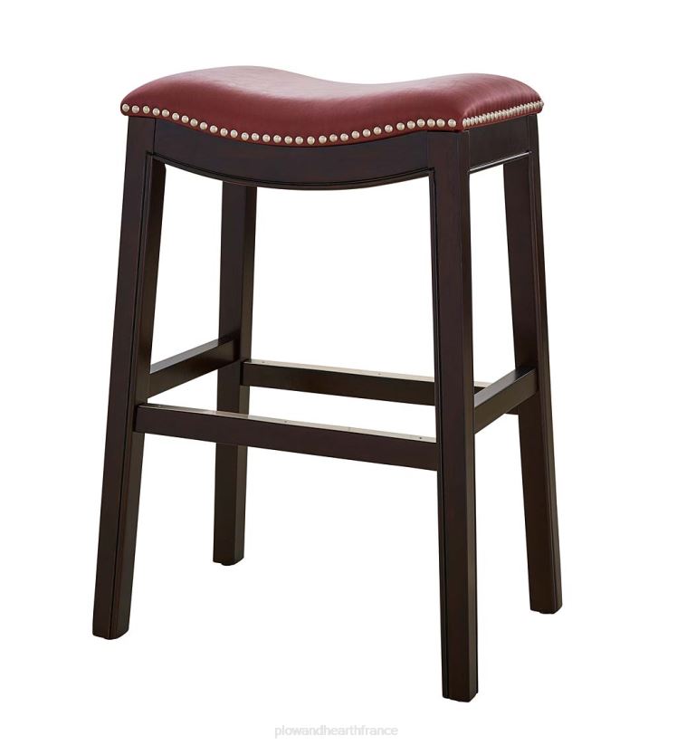 Plow & Hearth meubles tabouret de bar avec siège en selle lena - beige 0BNZ2052