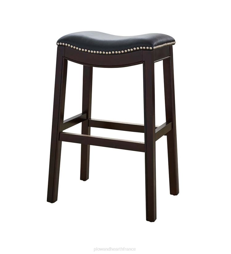 Plow & Hearth meubles tabouret de bar à siège de selle haut lena - noir 0BNZ2043