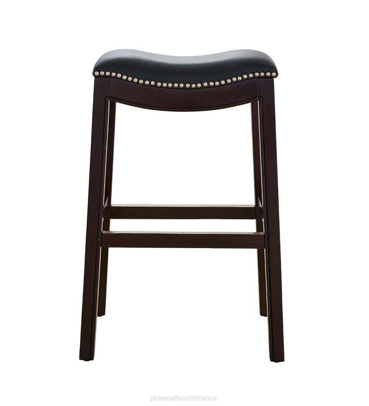 Plow & Hearth meubles tabouret de bar à siège de selle haut lena - noir 0BNZ2043