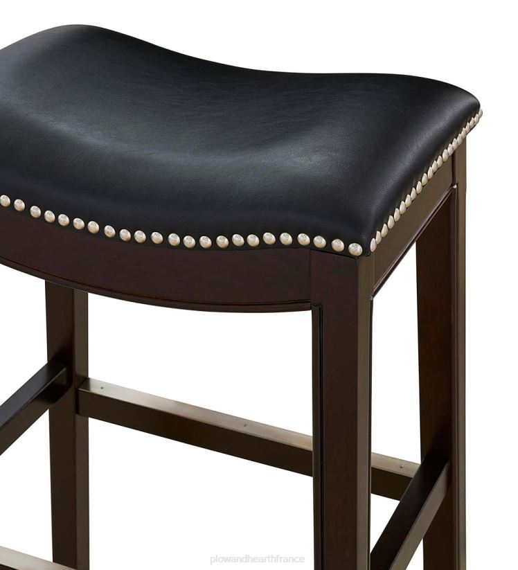 Plow & Hearth meubles tabouret de bar à siège de selle haut lena - noir 0BNZ2043
