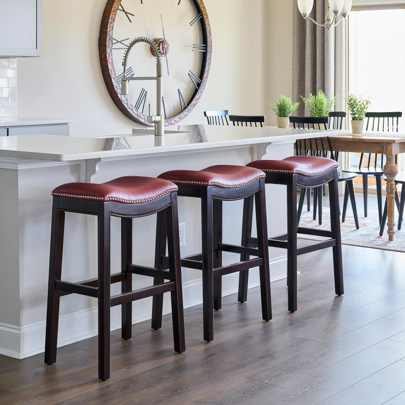 Plow & Hearth meubles tabouret de bar à siège de selle haut lena - noir 0BNZ2043