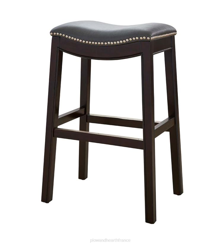 Plow & Hearth meubles tabouret de bar à siège de selle haut lena - noir 0BNZ2043