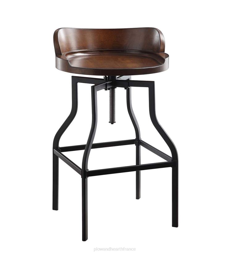 Plow & Hearth meubles tabouret à dossier bas de style tonneau à hauteur réglable 0BNZ2040
