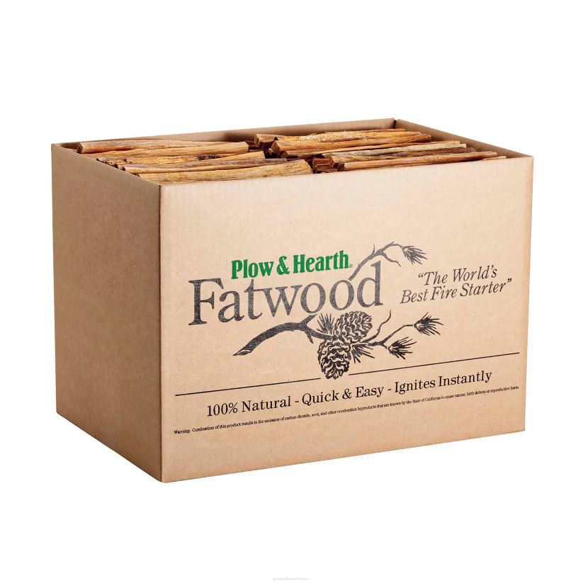 Plow & Hearth saisonniers et cadeaux Allume-feu Fatwood, boîte de 25 lb 0BNZ2998