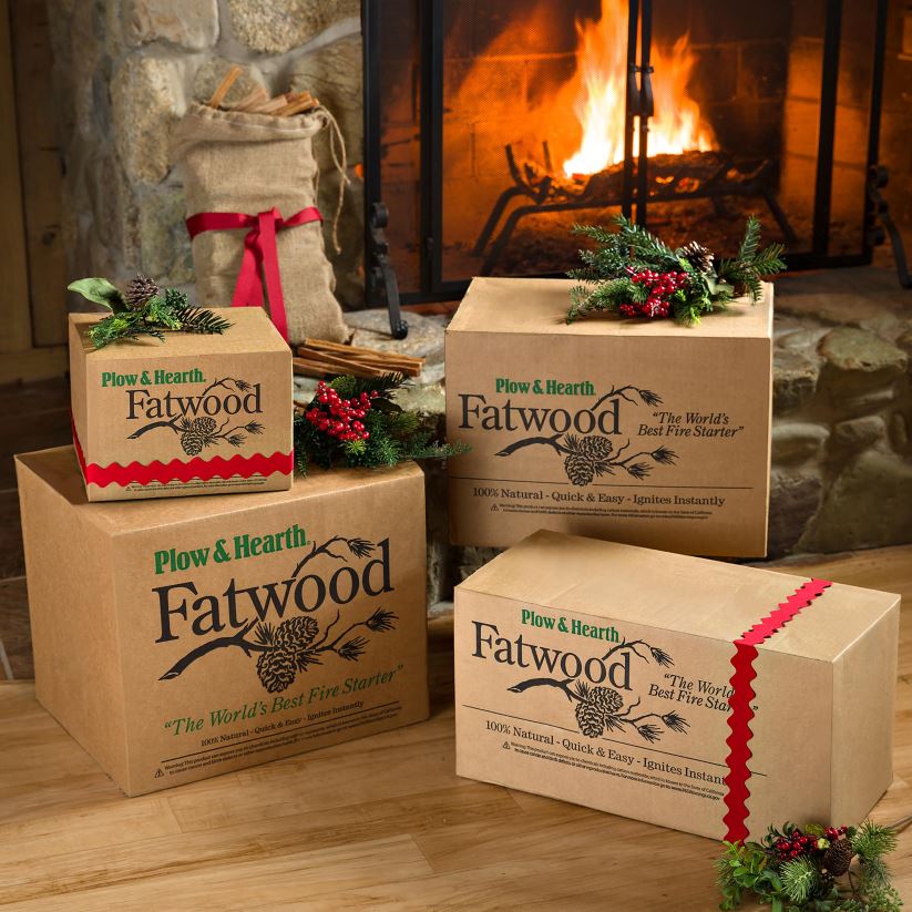 Plow & Hearth saisonniers et cadeaux Allume-feu Fatwood, boîte de 35 lb 0BNZ2995