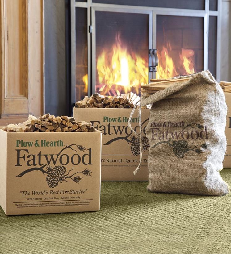 Plow & Hearth saisonniers et cadeaux Allume-feu Fatwood, boîte de 35 lb 0BNZ2995
