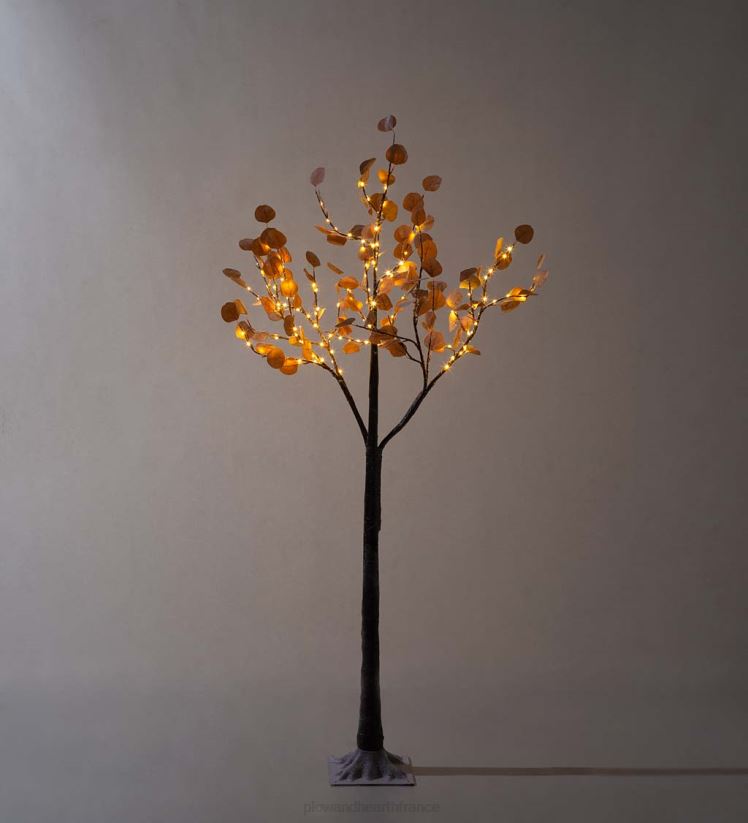 Plow & Hearth saisonniers et cadeaux Arbre dollar en argent rose éclairé électriquement intérieur/extérieur, 6'h avec 180 lumières - rose 0BNZ3219