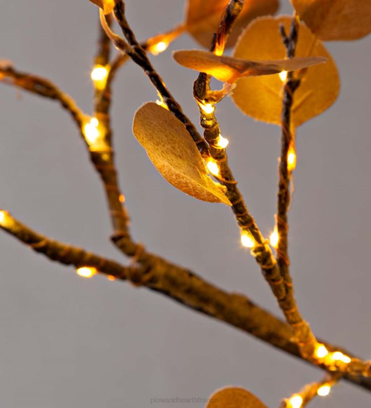 Plow & Hearth saisonniers et cadeaux Arbre dollar en argent rose éclairé électriquement intérieur/extérieur, 6'h avec 180 lumières - rose 0BNZ3219