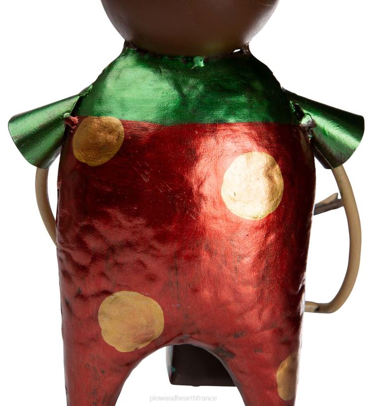 Plow & Hearth saisonniers et cadeaux Elfe en métal avec chapeau jaune statue de jardin de Noël 0BNZ3194