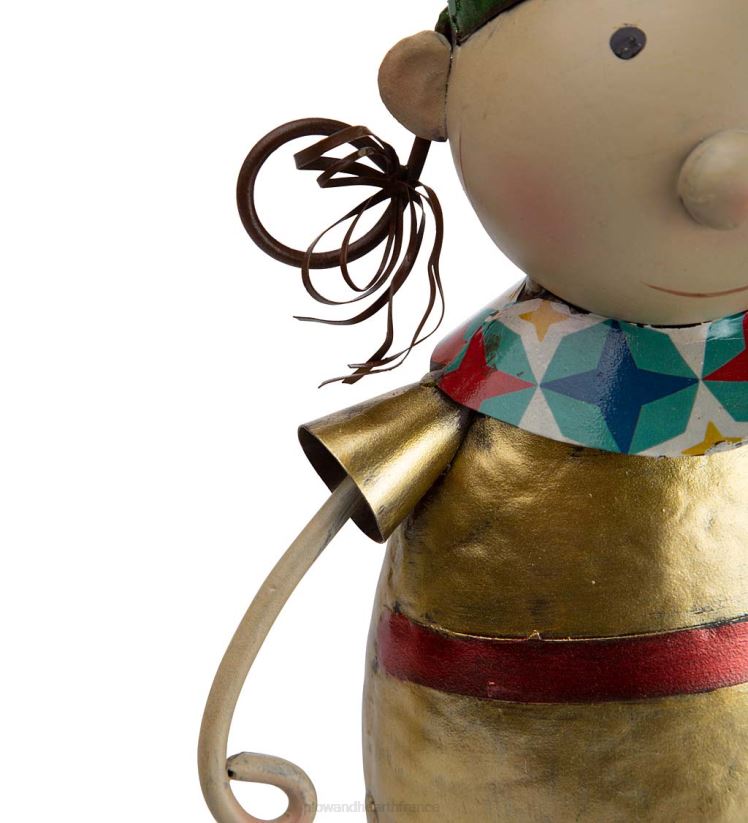 Plow & Hearth saisonniers et cadeaux Elfe en métal avec chapeau vert statue de jardin de Noël 0BNZ3149