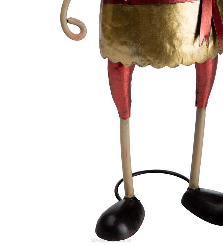 Plow & Hearth saisonniers et cadeaux Elfe en métal avec chapeau vert statue de jardin de Noël 0BNZ3149