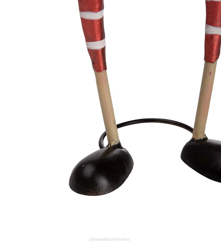 Plow & Hearth saisonniers et cadeaux Elfe en métal avec statue de jardin de Noël au chapeau rouge 0BNZ3175