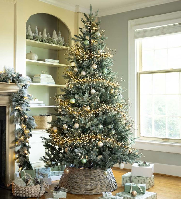 Plow & Hearth saisonniers et cadeaux Sapin de Noël en pin brumeux et scintillant, 7'h 0BNZ3220