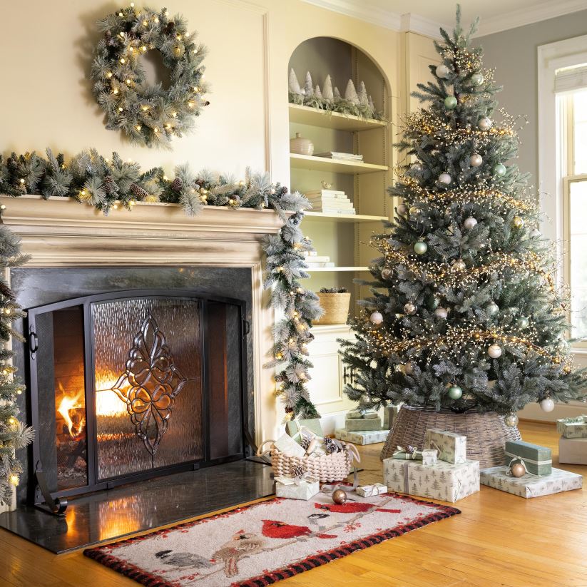 Plow & Hearth saisonniers et cadeaux Sapin de Noël en pin brumeux scintillant, 6'h 0BNZ3231