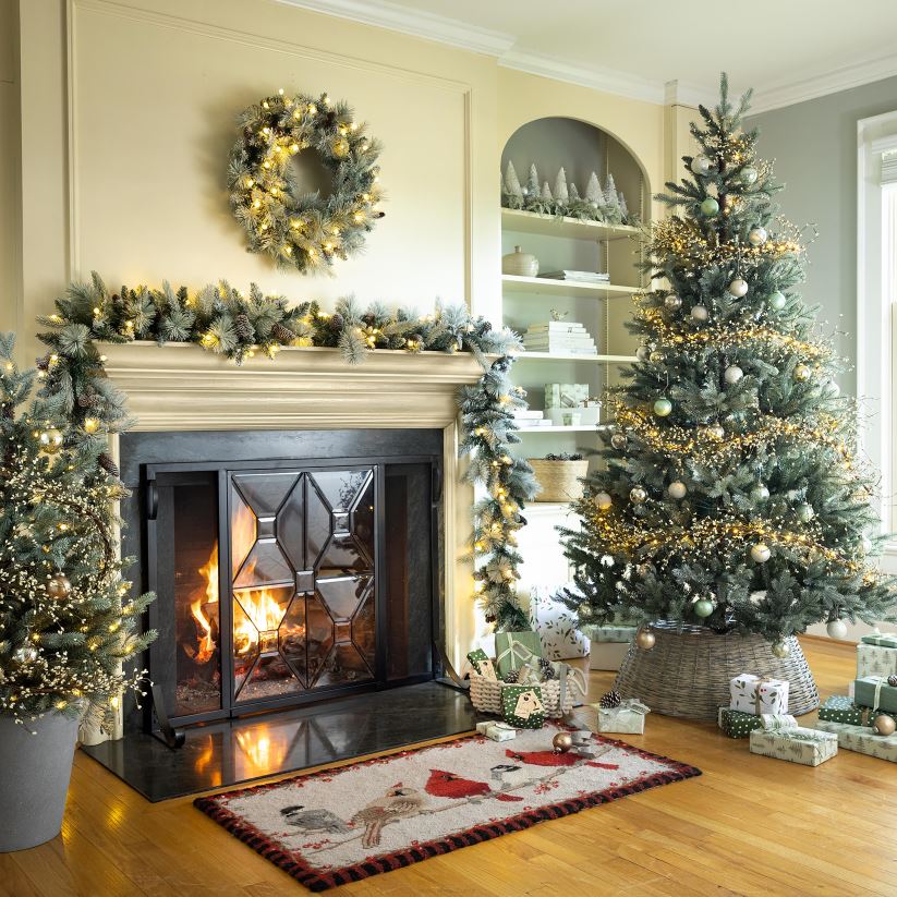 Plow & Hearth saisonniers et cadeaux Sapin de Noël en pin brumeux scintillant, 6'h 0BNZ3231