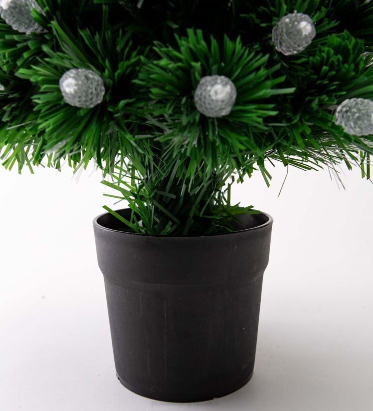 Plow & Hearth saisonniers et cadeaux Sapin de Noël de table à fibres optiques à couleurs changeantes 0BNZ2154