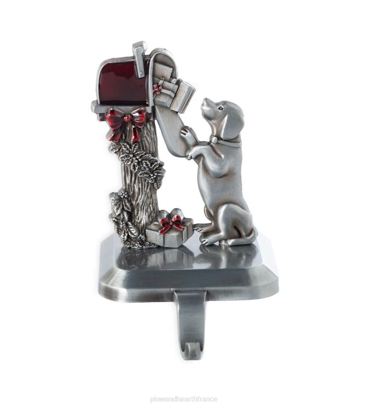 Plow & Hearth saisonniers et cadeaux chien à la boîte aux lettres cintre pour bas de Noël 0BNZ2137