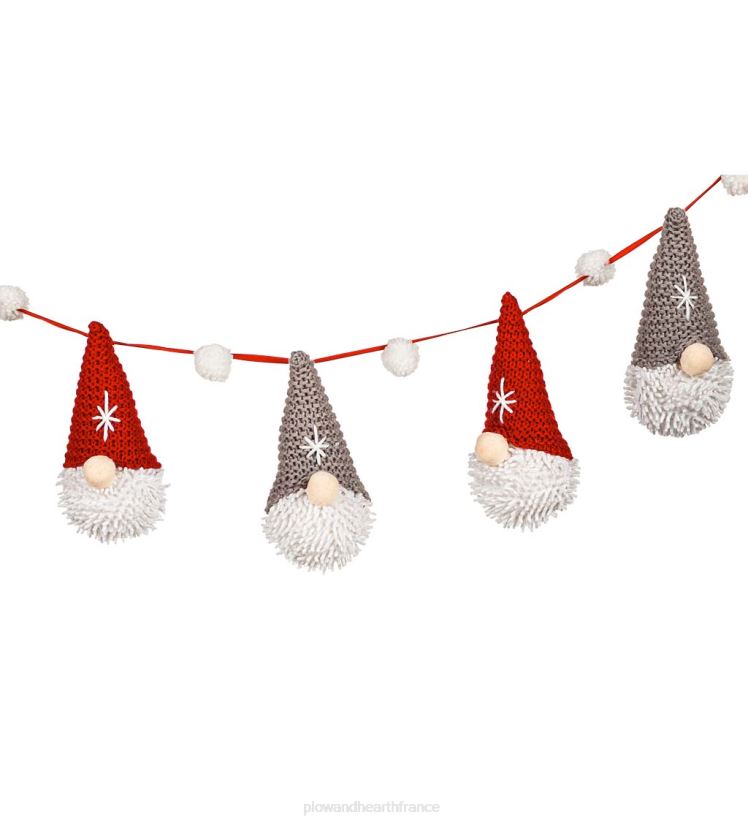 Plow & Hearth saisonniers et cadeaux guirlande suspendue de gnome en peluche 0BNZ2153