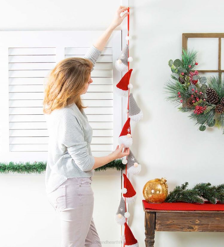 Plow & Hearth saisonniers et cadeaux guirlande suspendue de gnome en peluche 0BNZ2153