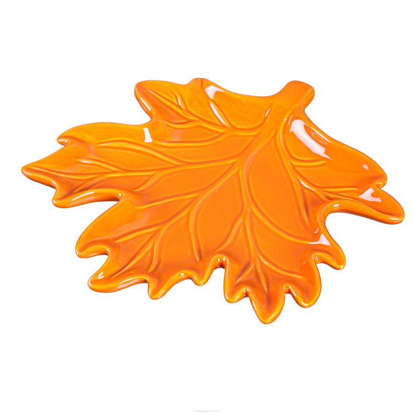 Plow & Hearth saisonniers et cadeaux assiettes de feuilles d'automne en céramique, ensemble de 6 0BNZ3119